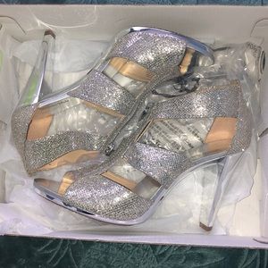 Michael Kors T-strap glitter heels